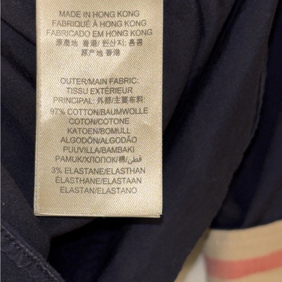 Burberry Brit Navy Blue Nova Check Cuffs Logo Slim Fit Men's Shirt Small - Picture 9 of 10